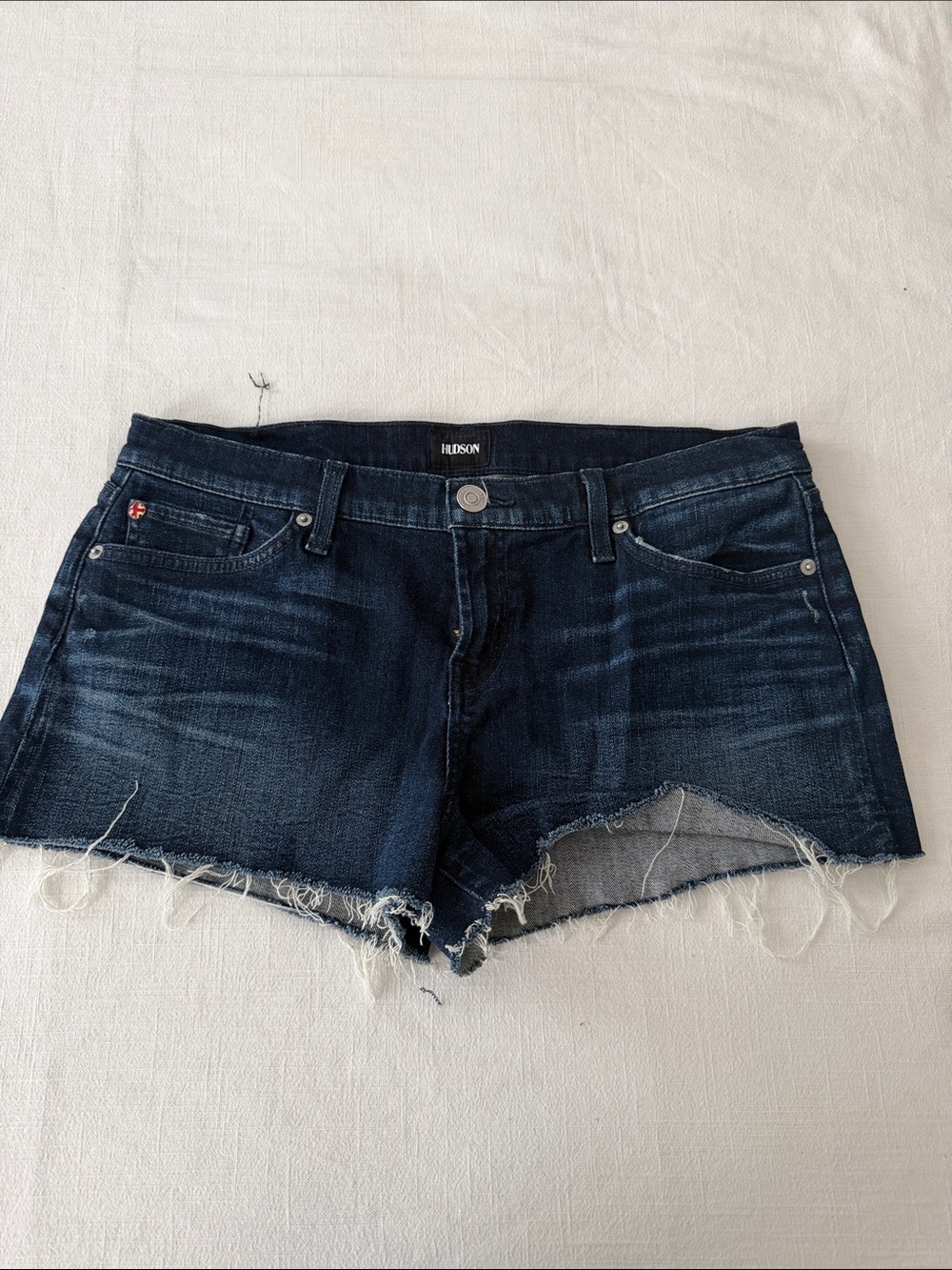 Hudson Jeans Kenzi Cut Off Women’s Dark Indigo Denim Cutoff Shorts